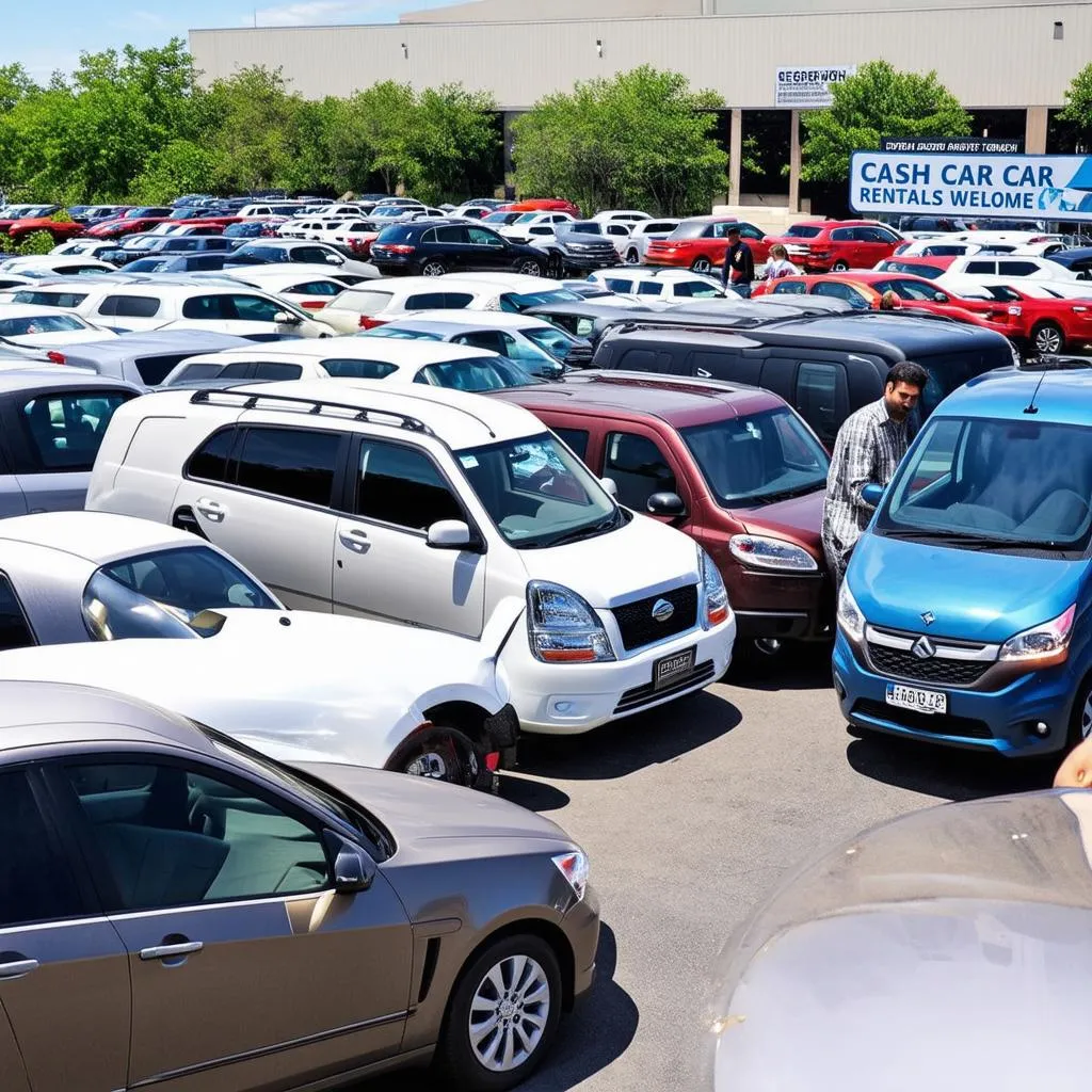 rental car lot